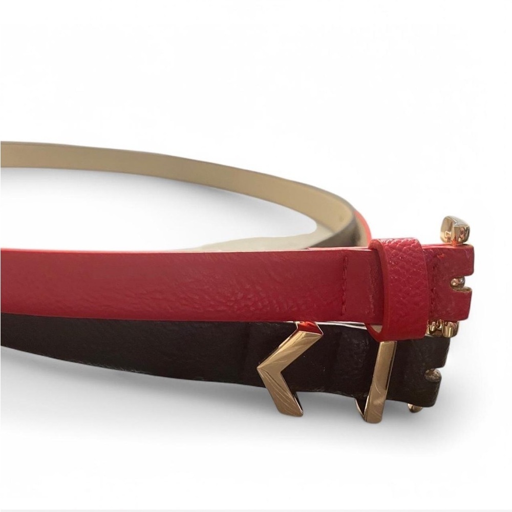 2 pack of Nine West Women’s Belts size Large Red&Black NWT - Picture 4 of 5
